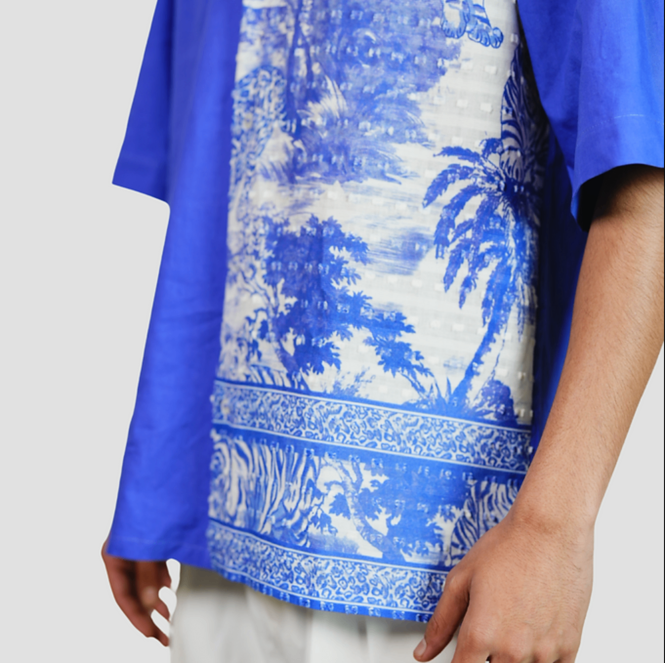 Tiger Print Shirt - Handwork Panel